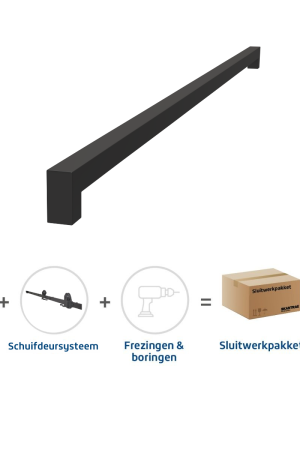Exclusieve Aanbieding Skantrae Sluitwerkpakket 2112 Squared deurgreep 16x800 ZWART