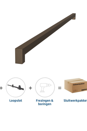 Op = Op Skantrae Sluitwerkpakket 2118 Squared deurgreep 16x800 BRONS