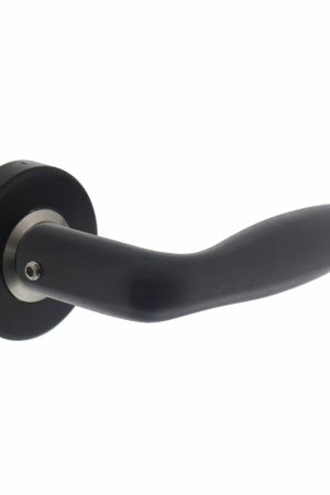 Aanbieding Deurkruk Jupiter rond rozet mat zwart