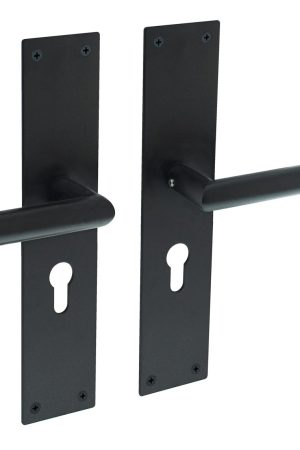Deurkruk op schild Jura met cilinderrozet zwart Aanbieding