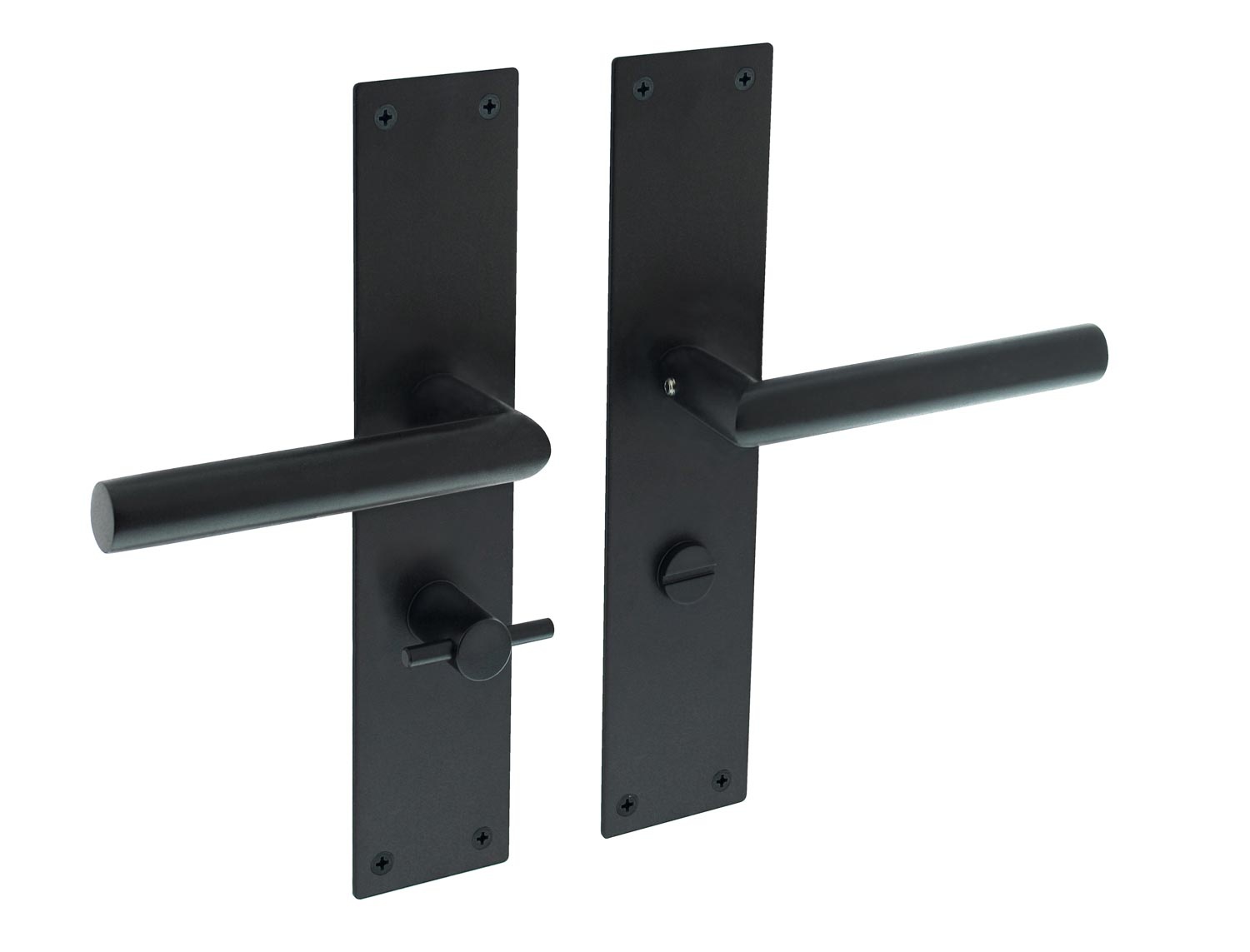 Aanbieding Deurkruk op schild met vrij/bezet Jura zwart