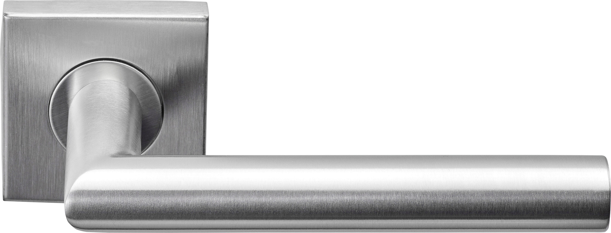 Gratis Retour Deurkruk LB-2 BSQ mat RVS op vierkant rozet