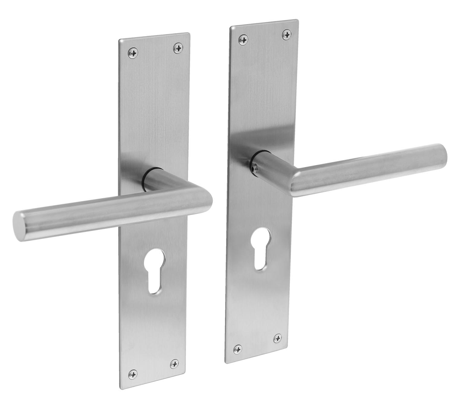 Dagaanbieding Deurkruk op schild Jura met cilinderrozet RVS