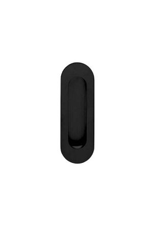 Schuifdeurkom ovaal 120x40mm blind mat zwart Laatste Kans