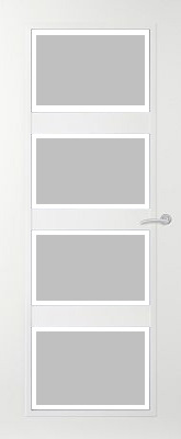 Direct Beschikbaar Svedex Connect CN08 Gezandstraald glas met blankglas rand