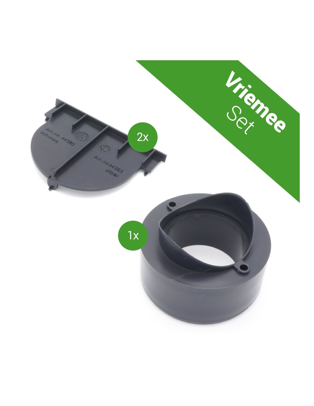 Vriemee set 2x eindkap en 1x onderuitloop Gratis Retour