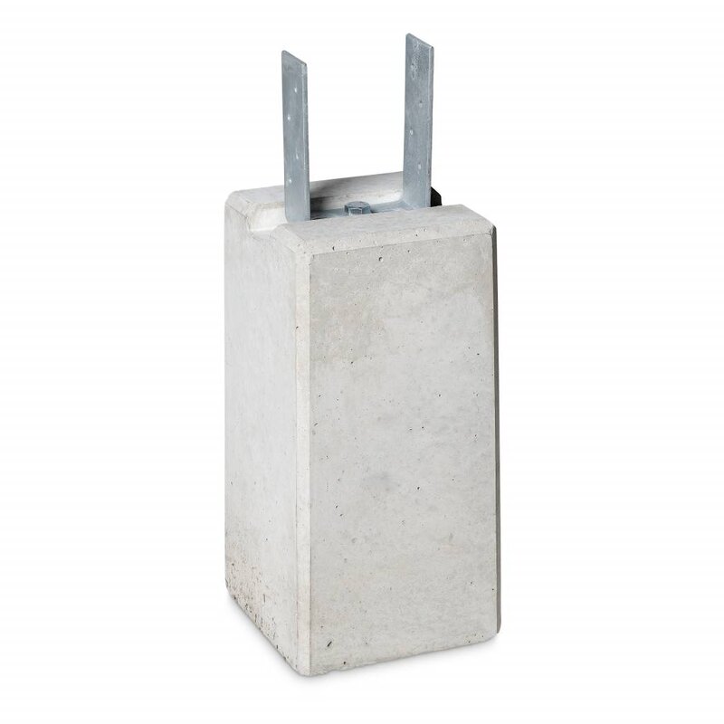 Populair Betonpoer 22x22 en 45 cm hoog met strippen