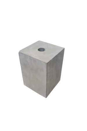 Populair Sokkel / Betonpoer 15x15 en 20 cm hoog antraciet met gat 3 cm
