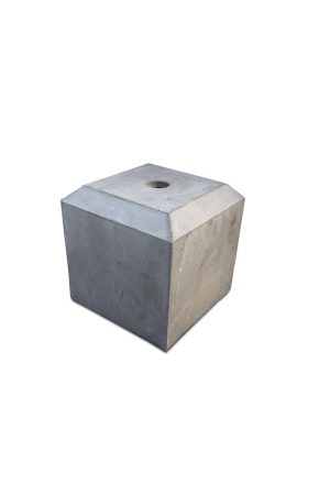 Seizoensaanbieding Sokkel / Betonpoer 20x20 en 20 cm hoog antraciet met gat 3 cm en grote vellingkant