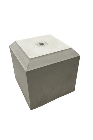 Betonpoer 20x20 en 20 cm hoog grijs M16 Hoge Kwaliteit
