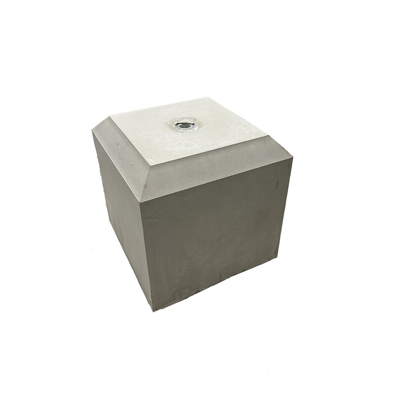 Betonpoer 20x20 en 20 cm hoog grijs M16 Hoge Kwaliteit