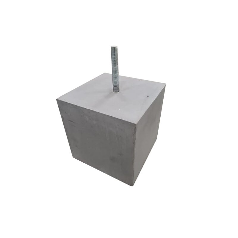 Rechtstreeks Van De Fabrikant Betonpoer 20x20 en 20 cm hoog licht antraciet M16