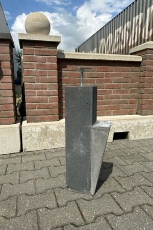 Betonpoer met zijoplegging 15x15 en 60 cm hoog antraciet Merkproduct