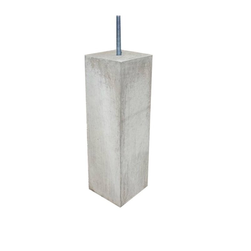 Aanbieding Betonpoer 15x15 en 50 cm hoog grijs M16