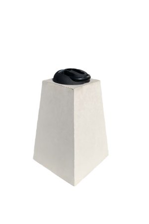 Betonpoer 16x16 en 32 cm hoog grijs incl. motorslot Meest Verkocht
