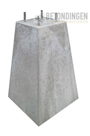 Hoge Kwaliteit Betonpoer 18x18 en 45 cm hoog grijs M10