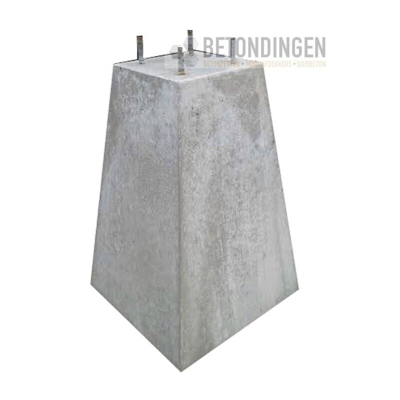 Hoge Kwaliteit Betonpoer 18x18 en 45 cm hoog grijs M10