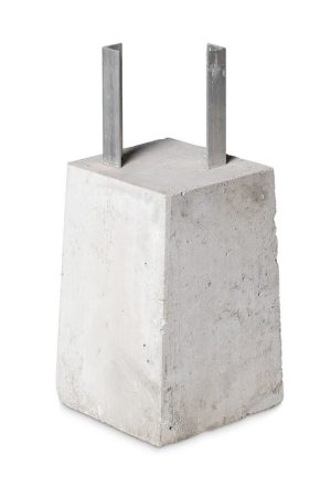 Betonpoer 18x18 en 30 cm hoog met alu. hoeklijn Rechtstreeks Van De Fabrikant
