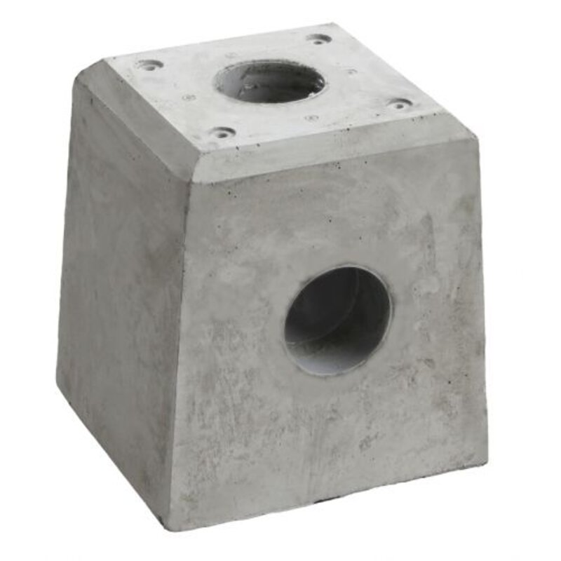 Finale Uitverkoop Betonpoer 21x21 en 28 cm hoog grijs met kabeldoorvoer