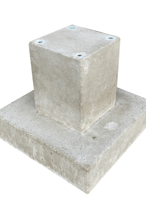 Betonpoer 40x40x10 cm met opstort 20x20x25 cm M10 Gratis Retour