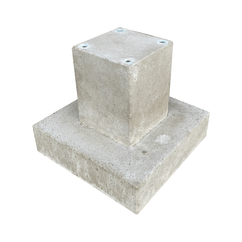 Betonpoer 40x40x10 cm met opstort 20x20x25 cm M10 Gratis Retour