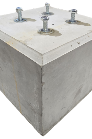 Betonpoer 30x30 en 25 cm hoog grijs M12 Lage Prijs
