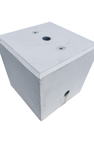 Betonpoer 42x42 en 42cm hoog grijs M12 met kabeldoorvoer Exclusieve Aanbieding