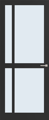 Weekamp WK 6361 Zwart afgelakt Blank glas Hoge Kwaliteit