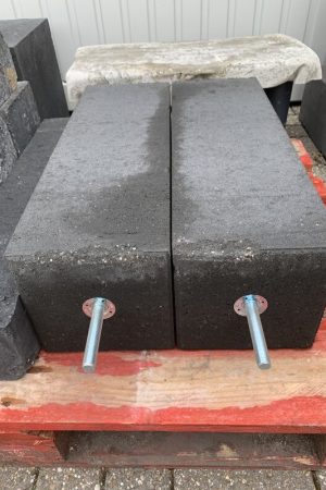 Populair B-keus Betonpoer 20x20x60cm antraciet incl. hoogteverstelling