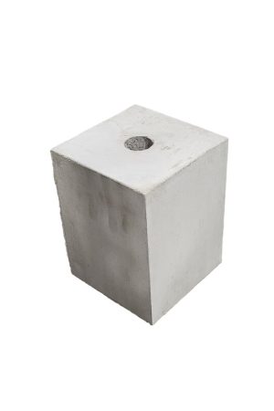 Superprijs Sokkel / Betonpoer 15x15 en 20 cm hoog grijs met gat 3 cm