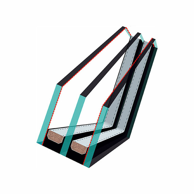 Speciale Aanbieding FAKRO glasplaat U41 (hr+++) 66x98