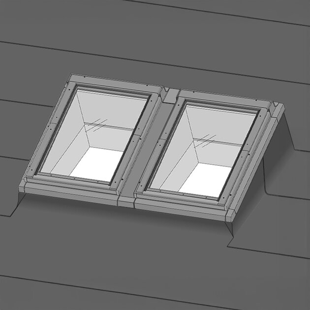 Fakro Lichtstraat Lessenaarsdak 155x131 cm excl. dakramen Gereduceerde Prijs