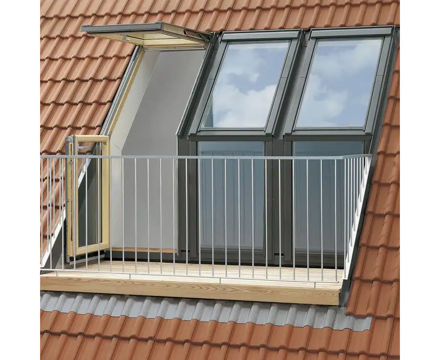 Alleen Vandaag VELUX Dakterrasvenster - 3x GEL M08 3065 + VEB M35 3065 + VEC M35 3065 + VEA M35 3065 + 2x EBY W10 2100