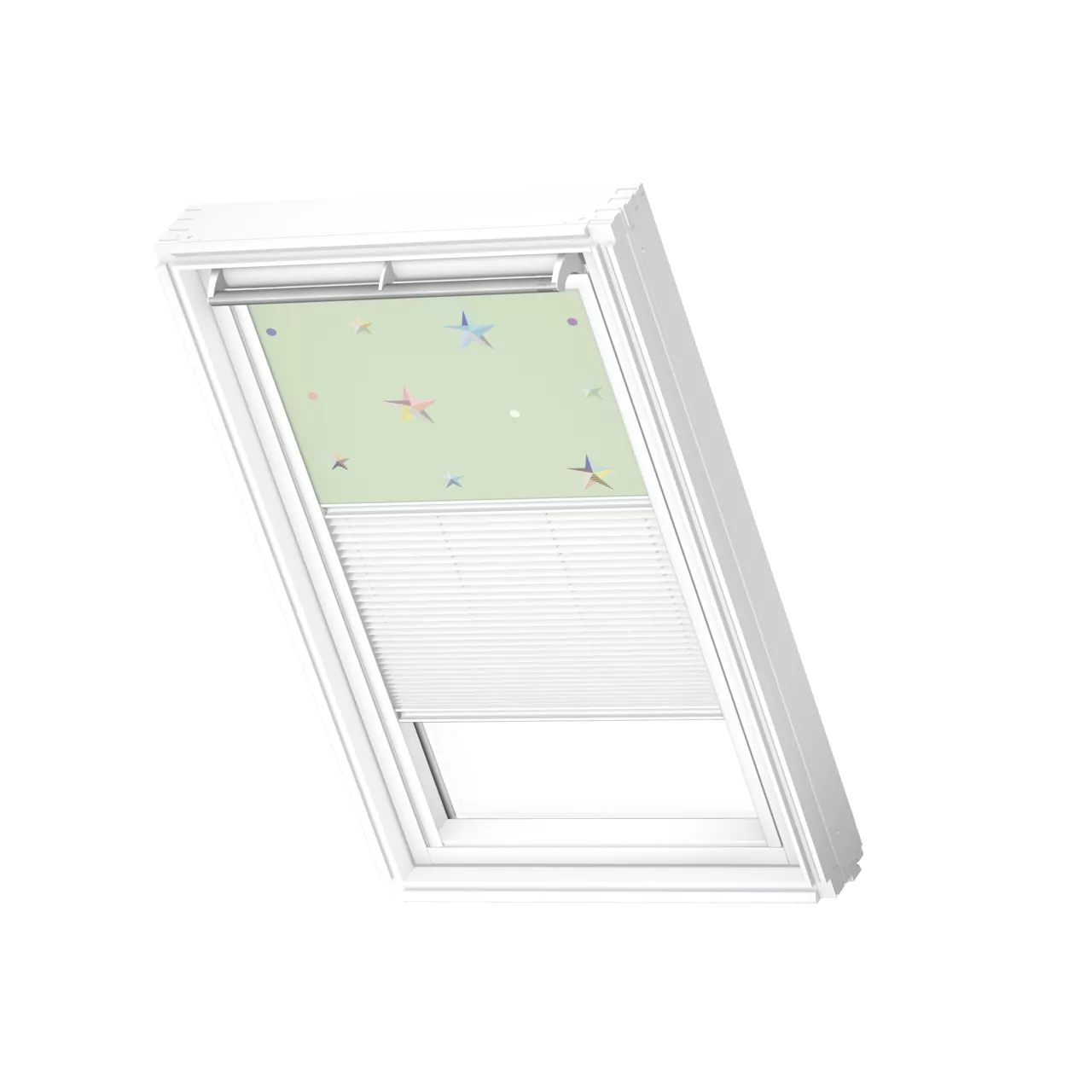 Gratis Retour VELUX Kids – Green Stars/White (4661/1016) – Handmatig