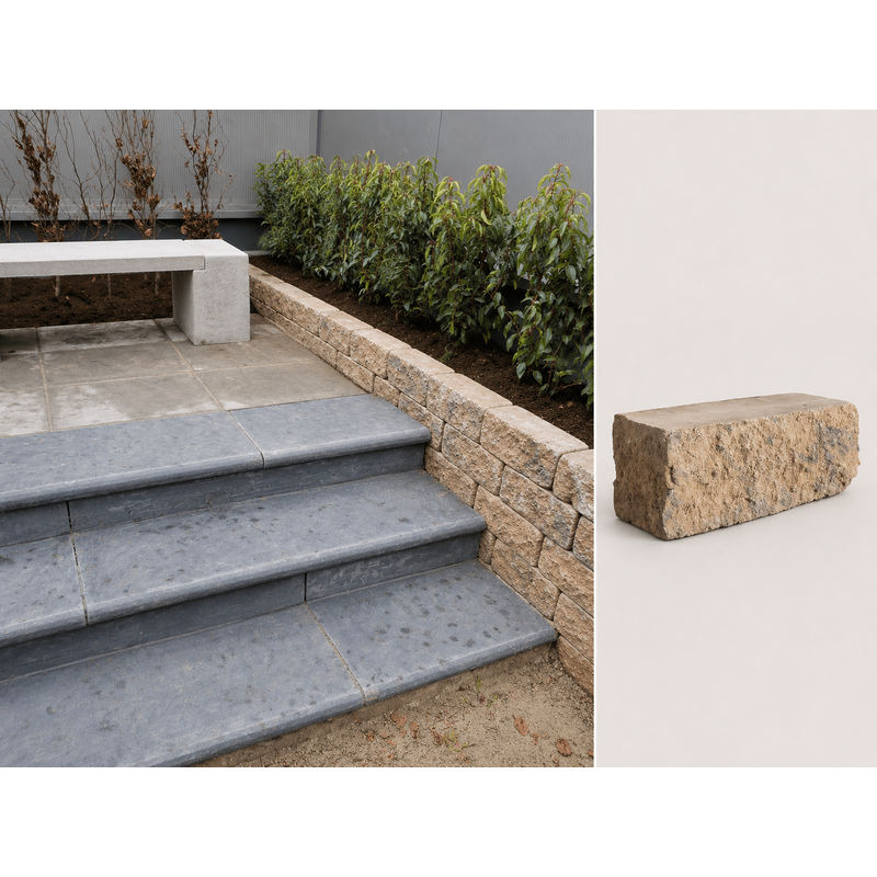 Stapelblokken Granuwall 12x12x30 cm brons Express Levering