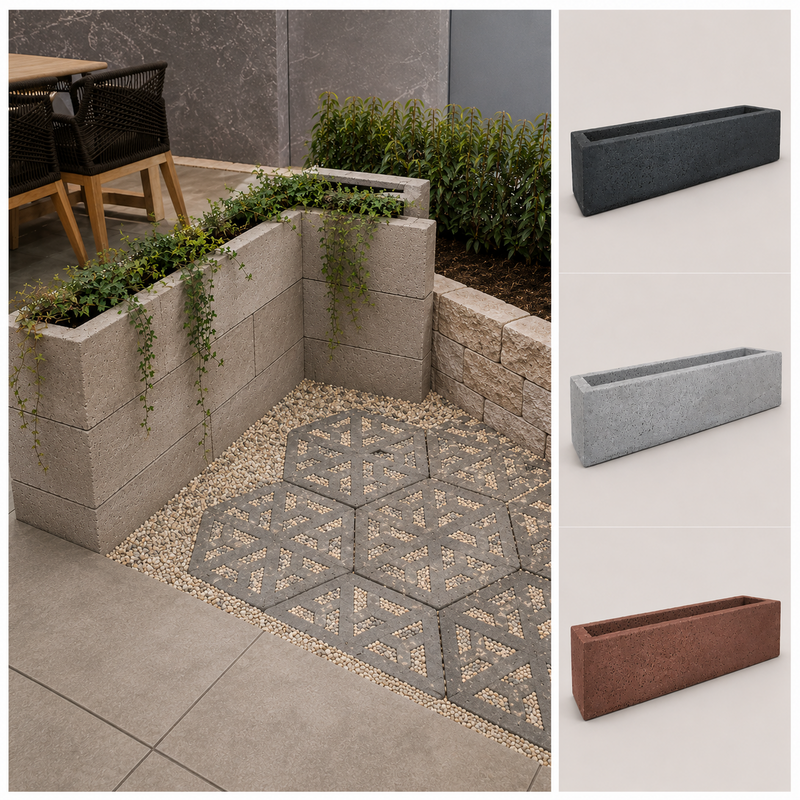Nu Kopen Fiora blok 50x20 cm en 20 cm hoog roestbruin
