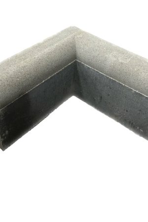 Populair Gazonband 10x20 cm hoek 90º inwendig grijs beton
