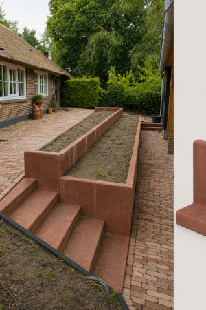 Aanbieding L element 80 cm hoog en 50 cm breed roestbruin