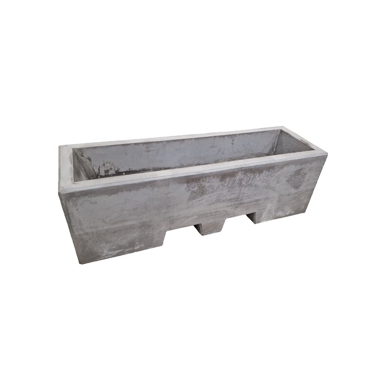Afzetblok/bloembak antraciet beton met lepelgaten 156x50x50 cm Must-Have
