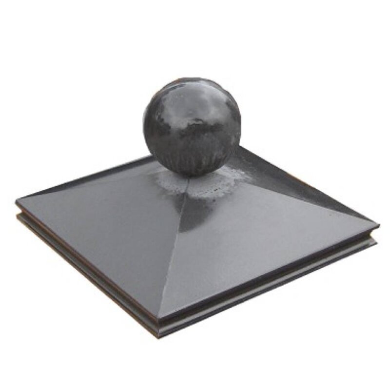 Bestseller Paalmutsen met sierrand 24x24 cm met een bol van 14 cm