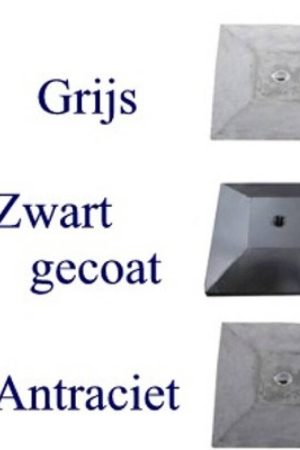 Alleen Vandaag Paalmutsen met een plat stuk + gat 60x50 cm