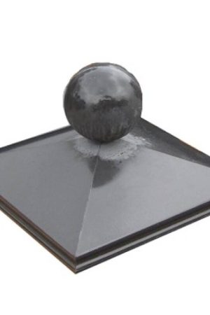 Bestel Nu Paalmutsen met sierrand 50x50 cm met een bol van 14 cm