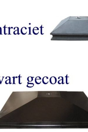 Aanbieding Paalmutsen met een sierrand met een plat stuk + gat 60x60 cm