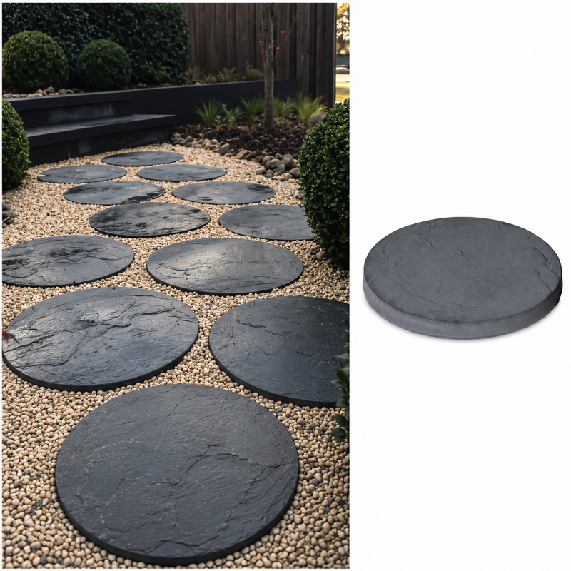Ronde staptegels 44 cm antraciet Bestel Nu
