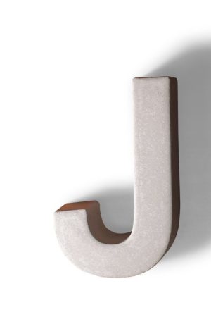 Betonnen letter J Weekendaanbieding