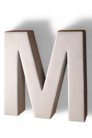 Betonnen letter M Goedkoop