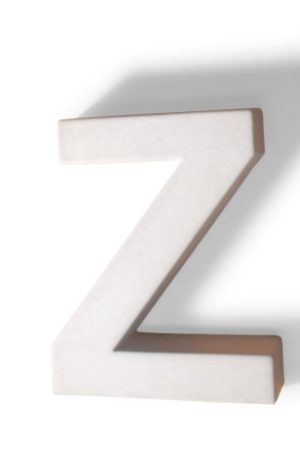Betonnen letter Z Finale Uitverkoop