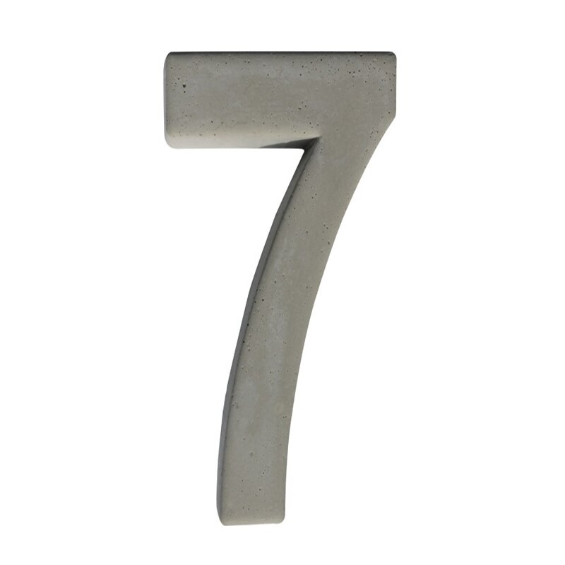 Betonnen huisnummer 7 GROOT Speciale Aanbieding