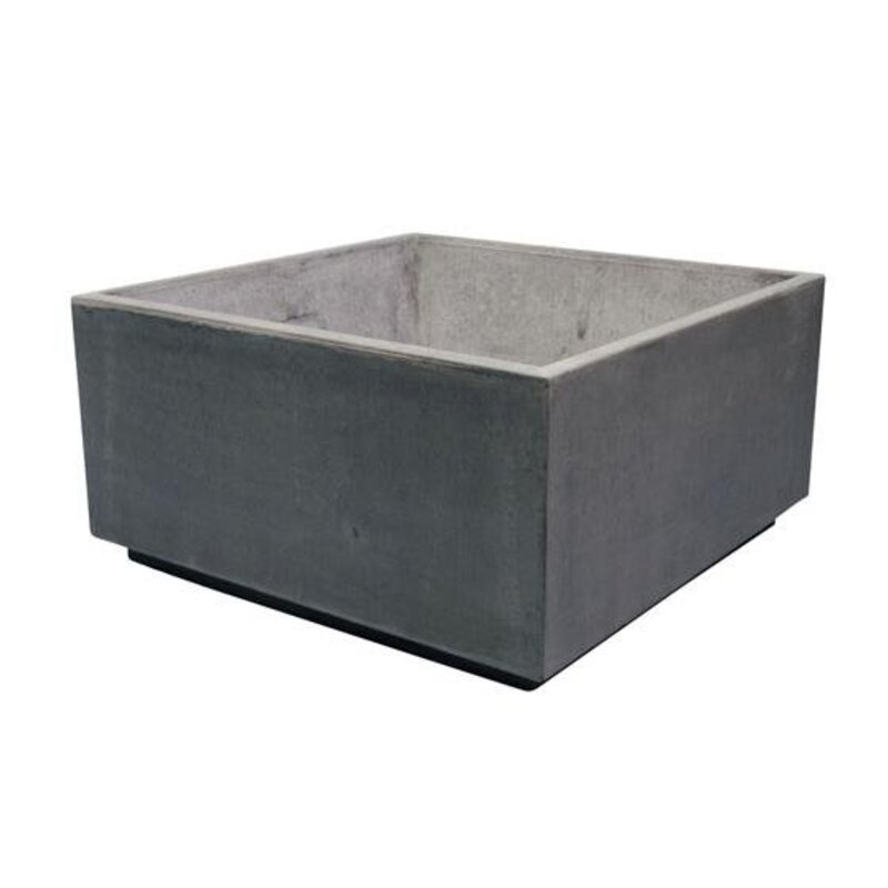 Aanbieding Betonnen bloembakken vierkant XL met voet 100x100 en 50 cm hoog