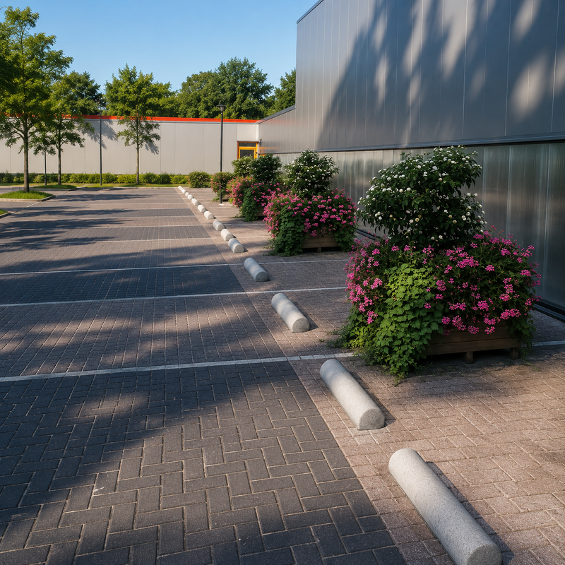 Snelle Levering Varkensrug beton ROND grijs